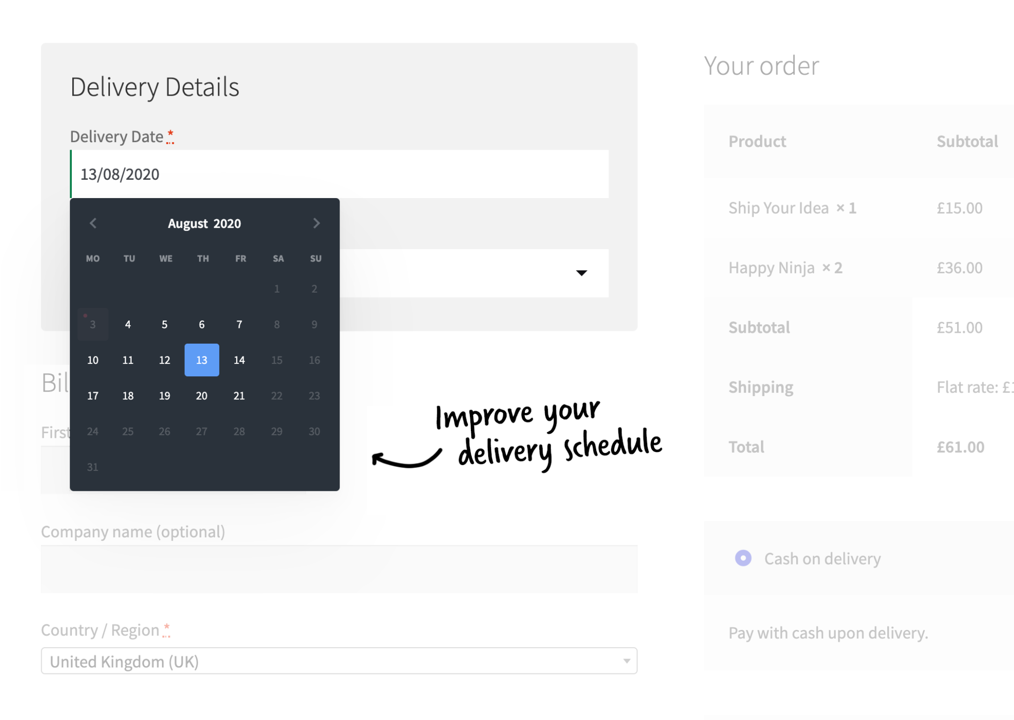Powerful Delivery Scheduling for WooCommerce