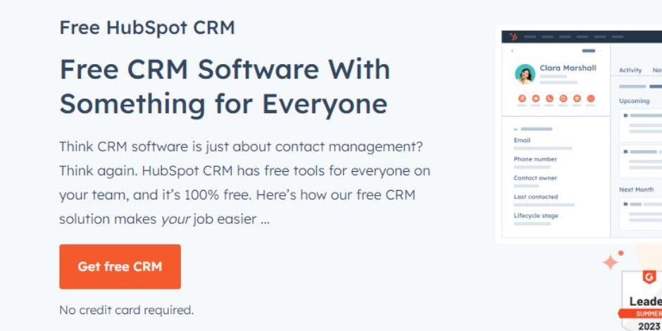 HubSpot free CRM: no credit card required